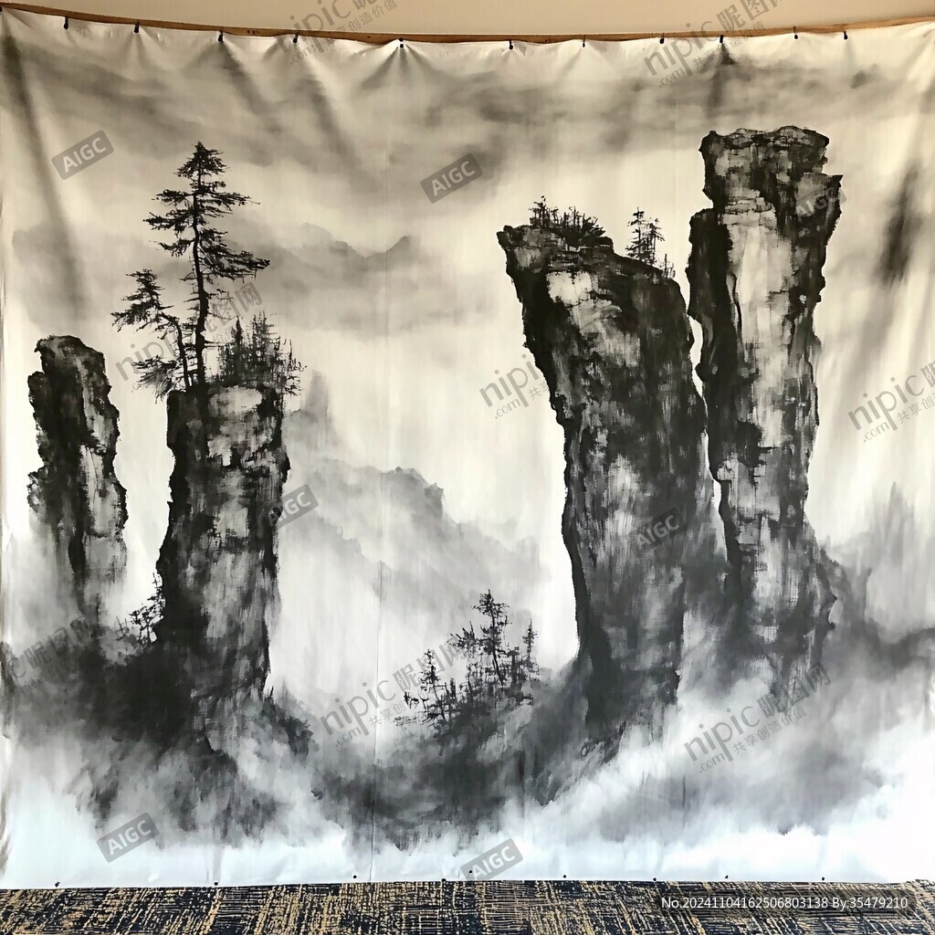 巨幅山水墨畫