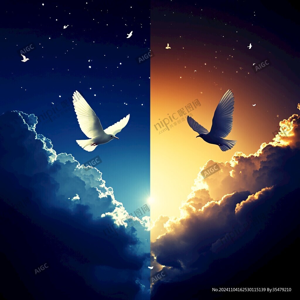 夜空的鴿子
