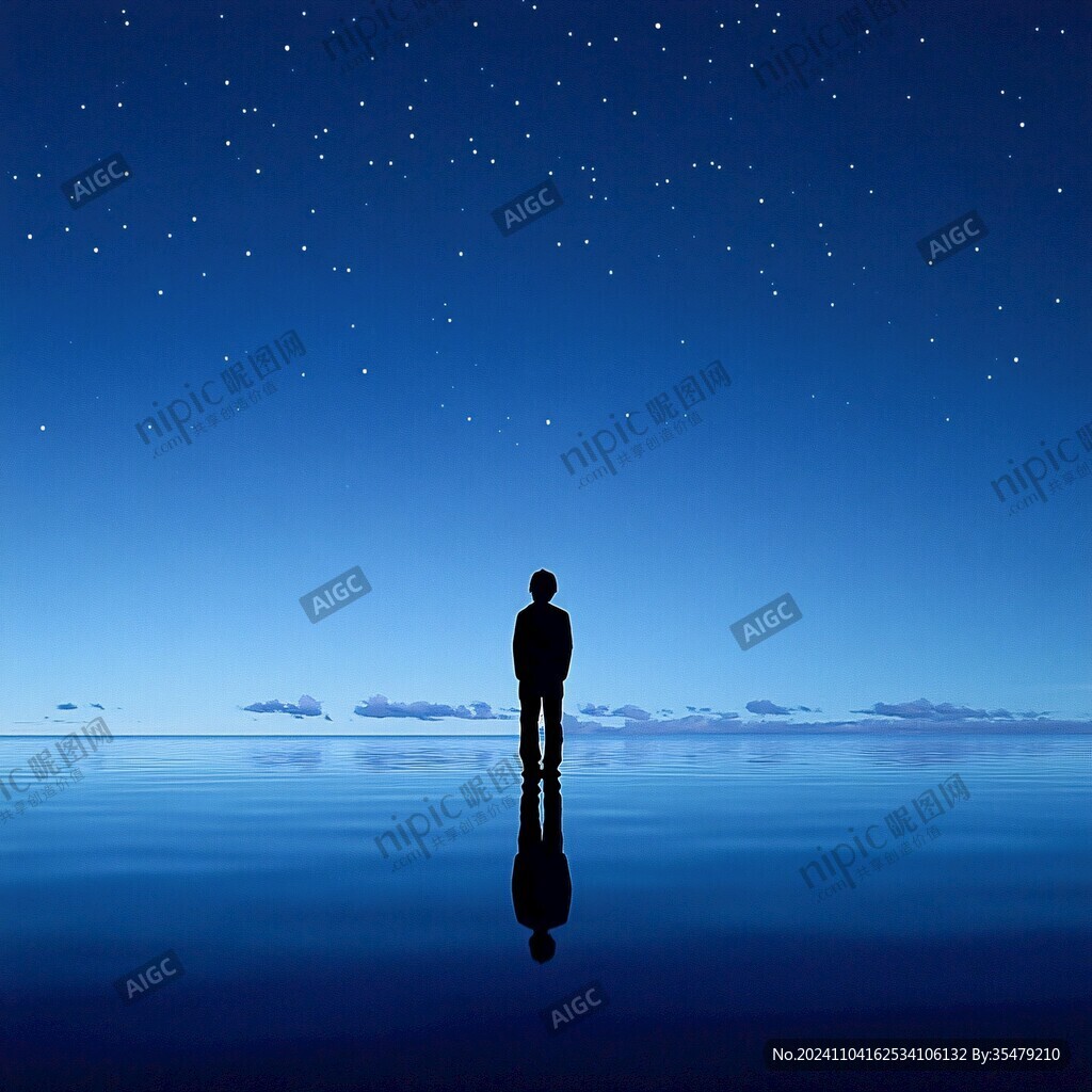 星辰大海男孩背影