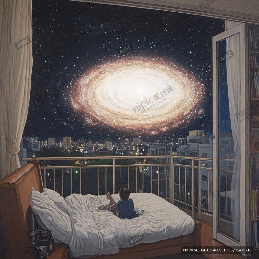 3d立體畫星空窗口