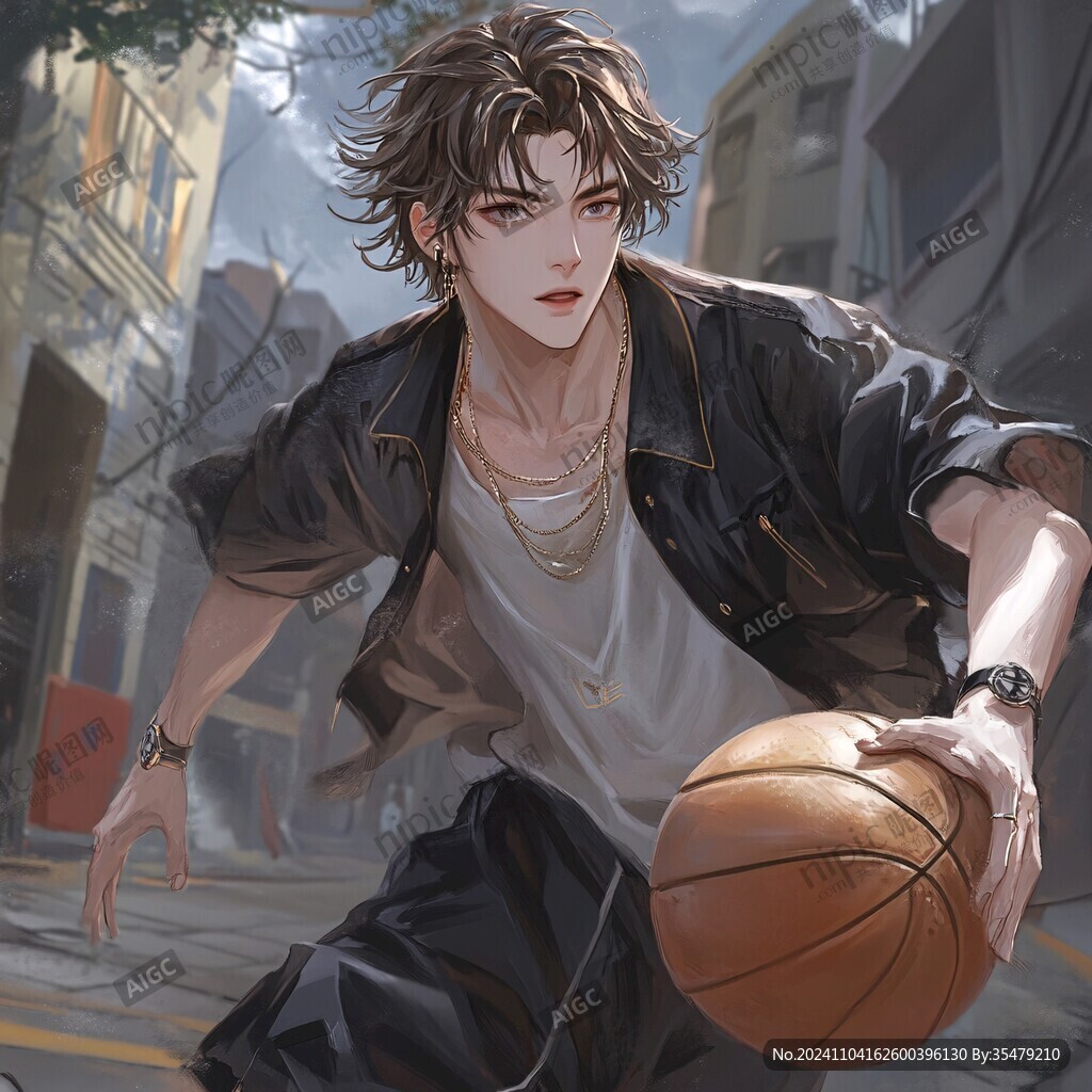 籃球少年插畫