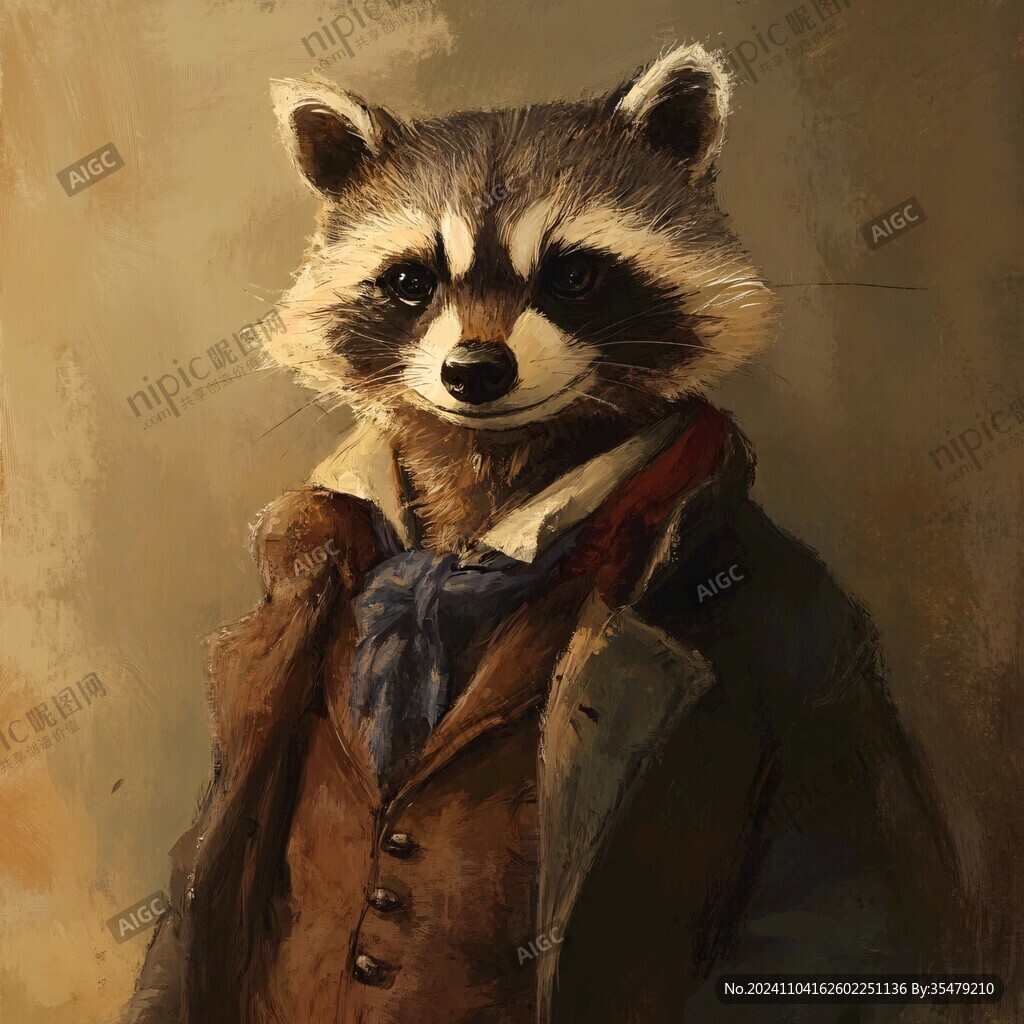 小浣熊插畫