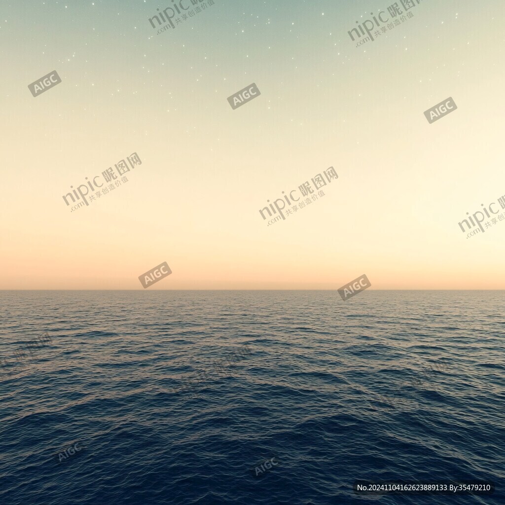 海平面日出前