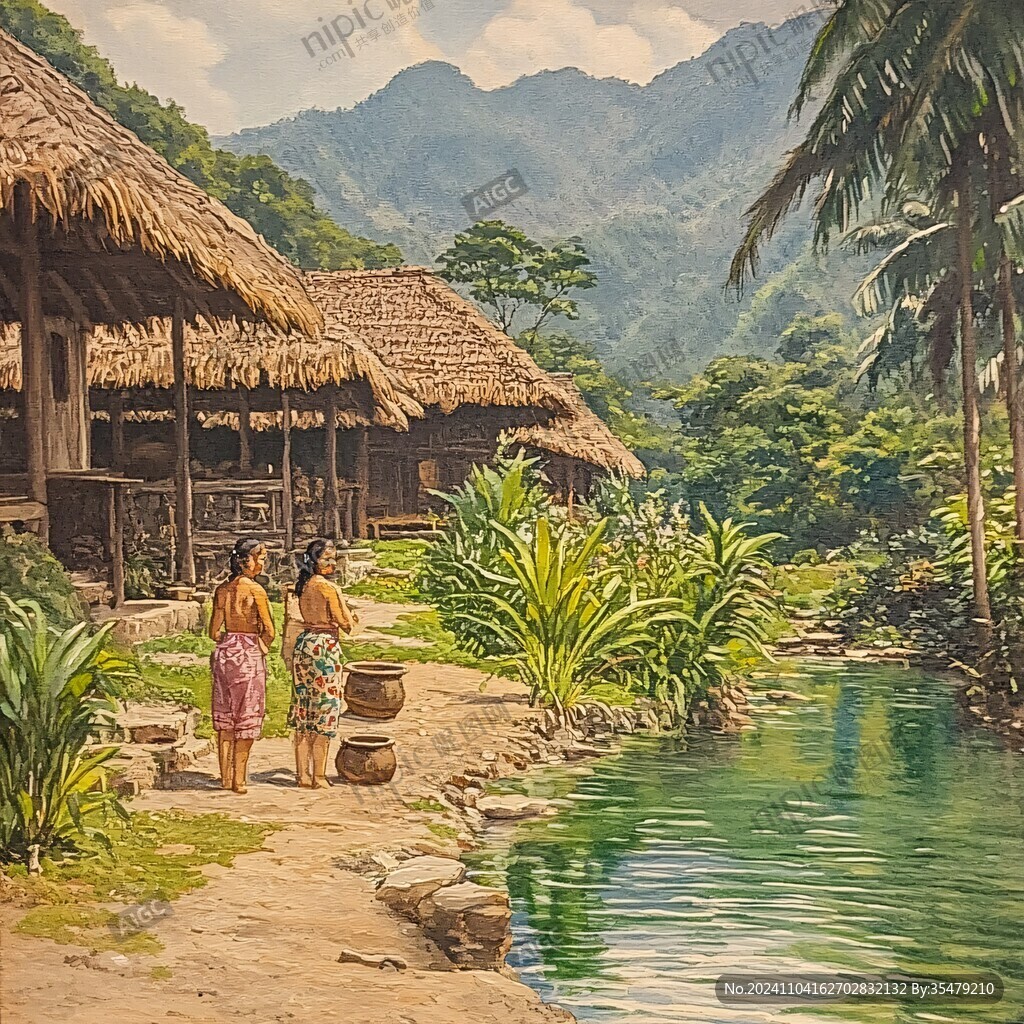 遠古巴人生活場景