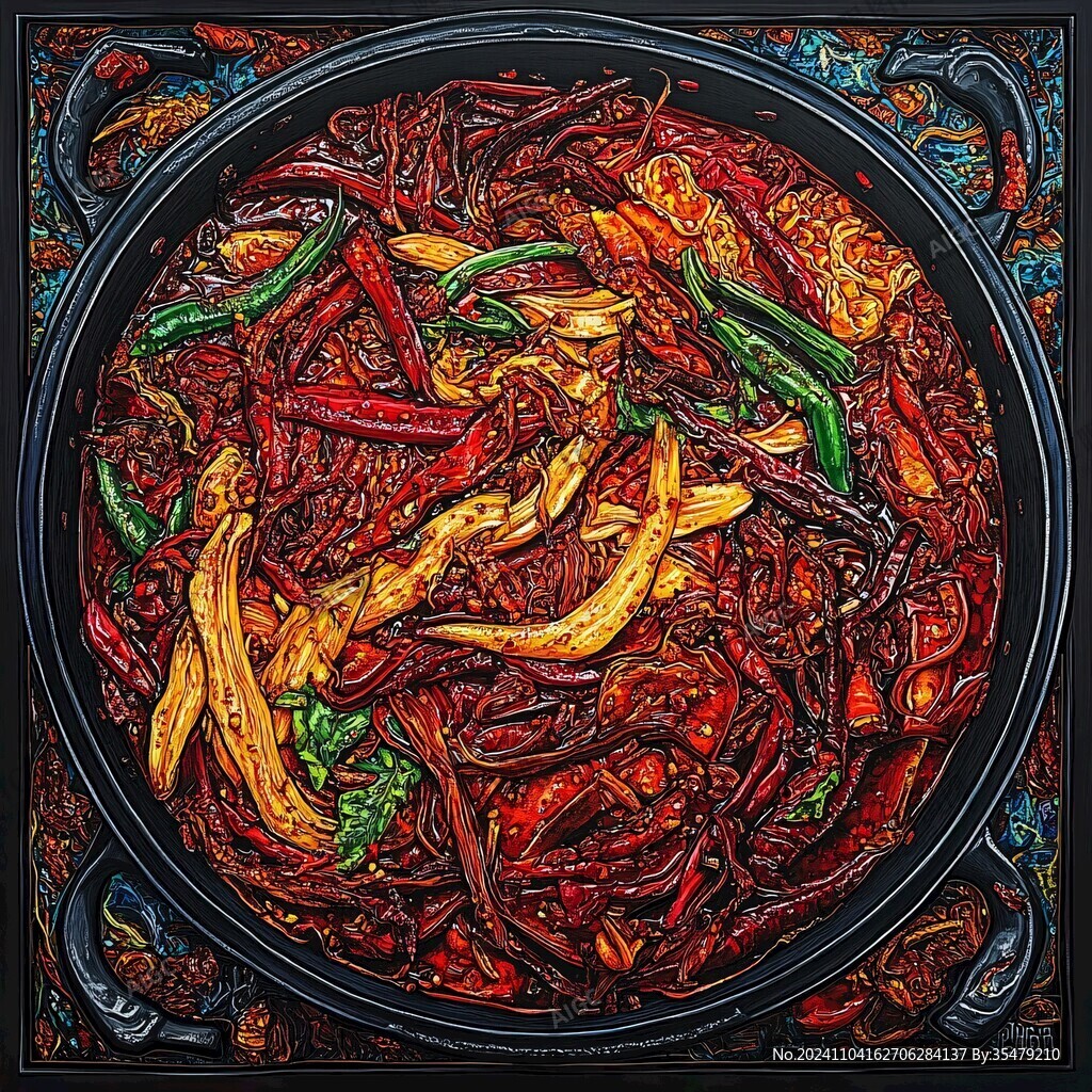 麻辣鮮香裝飾畫