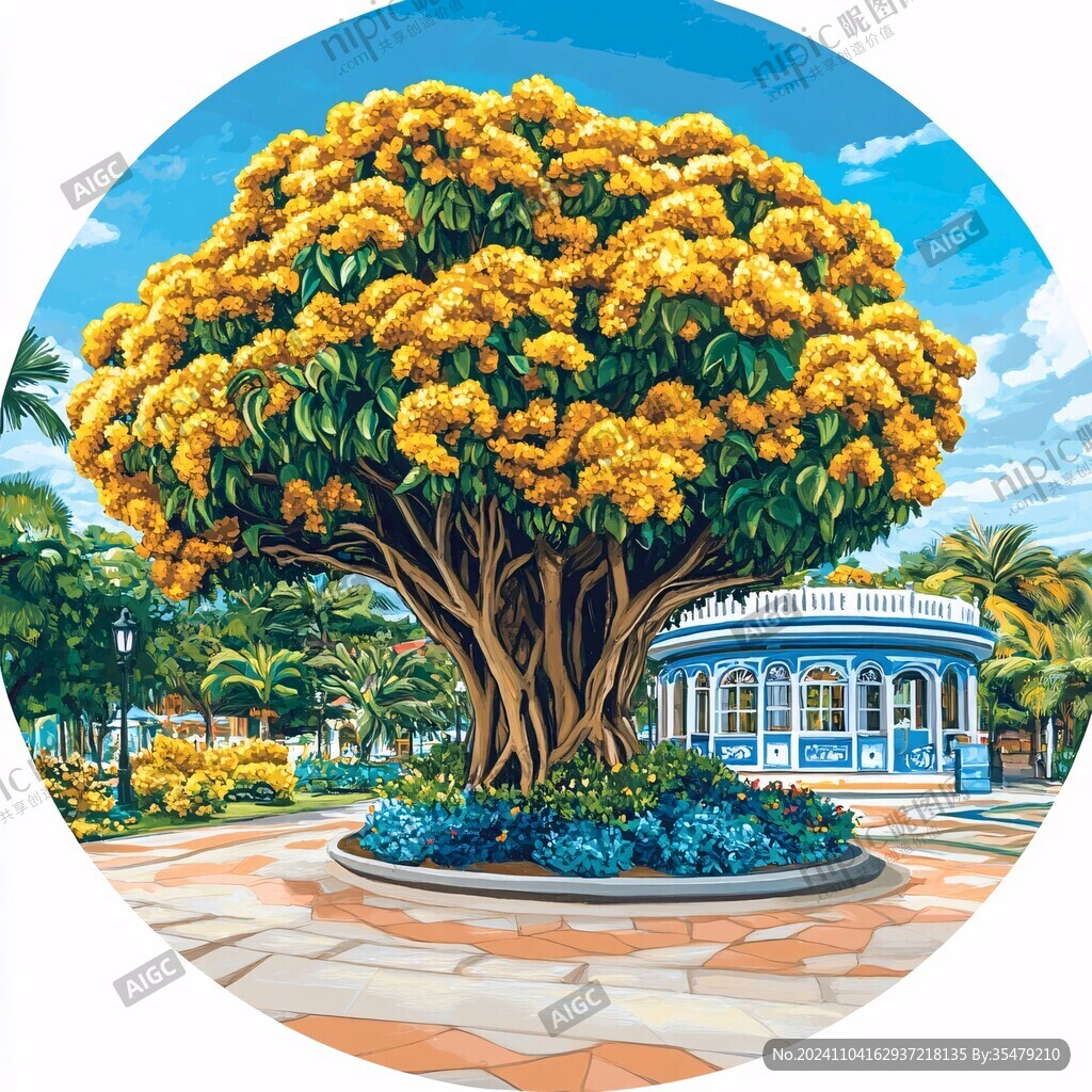 大型植物插畫