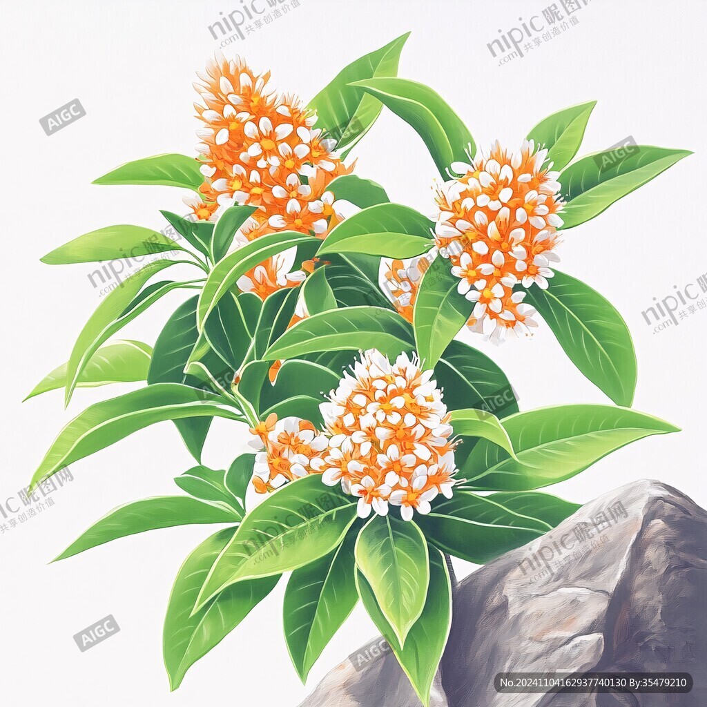 原創(chuàng)國(guó)風(fēng)桂花插畫