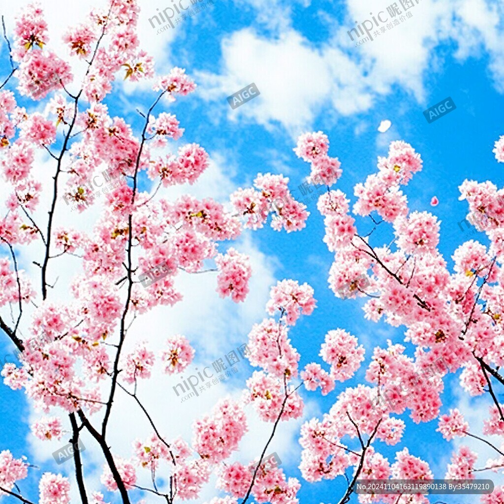 仰望天空櫻花