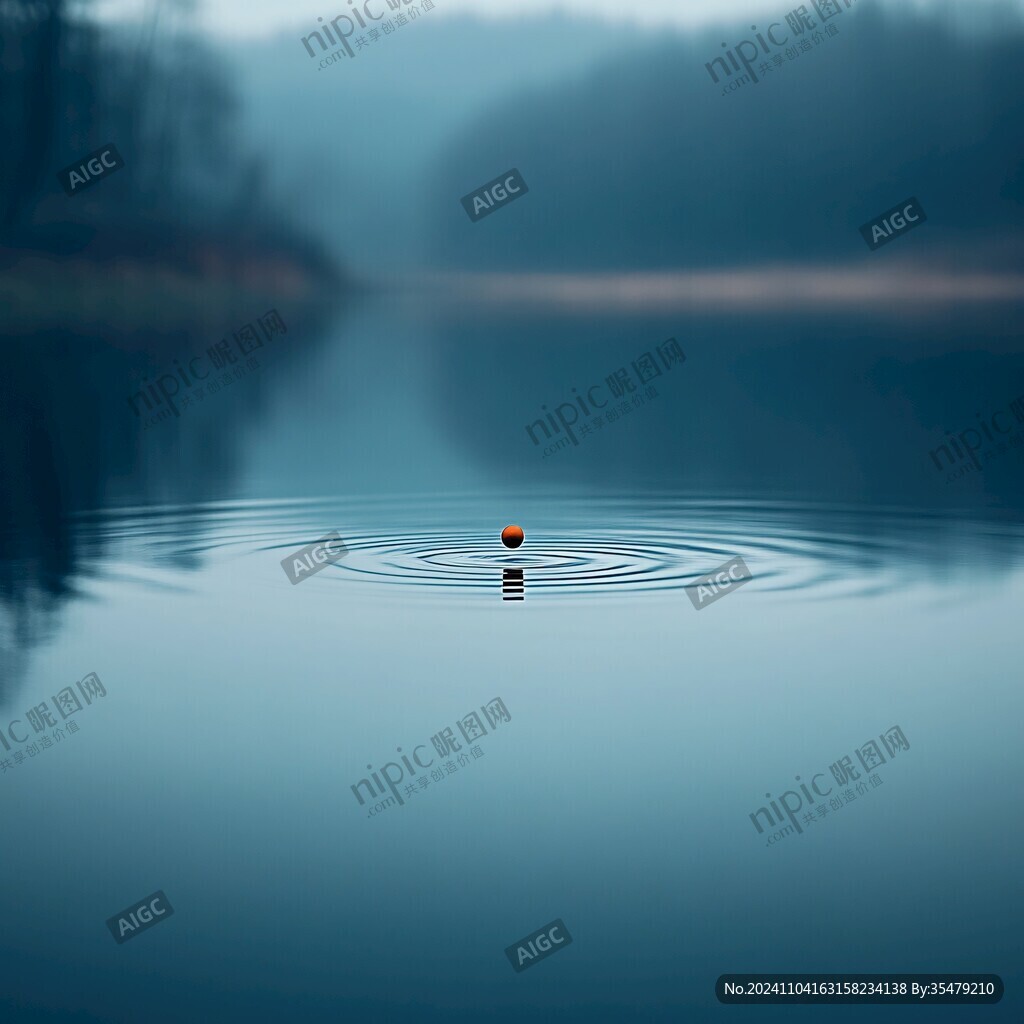 朦朧的湖水
