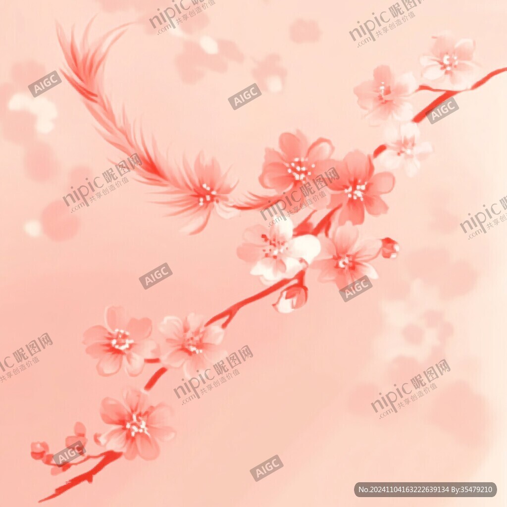 桃花運背景花紋