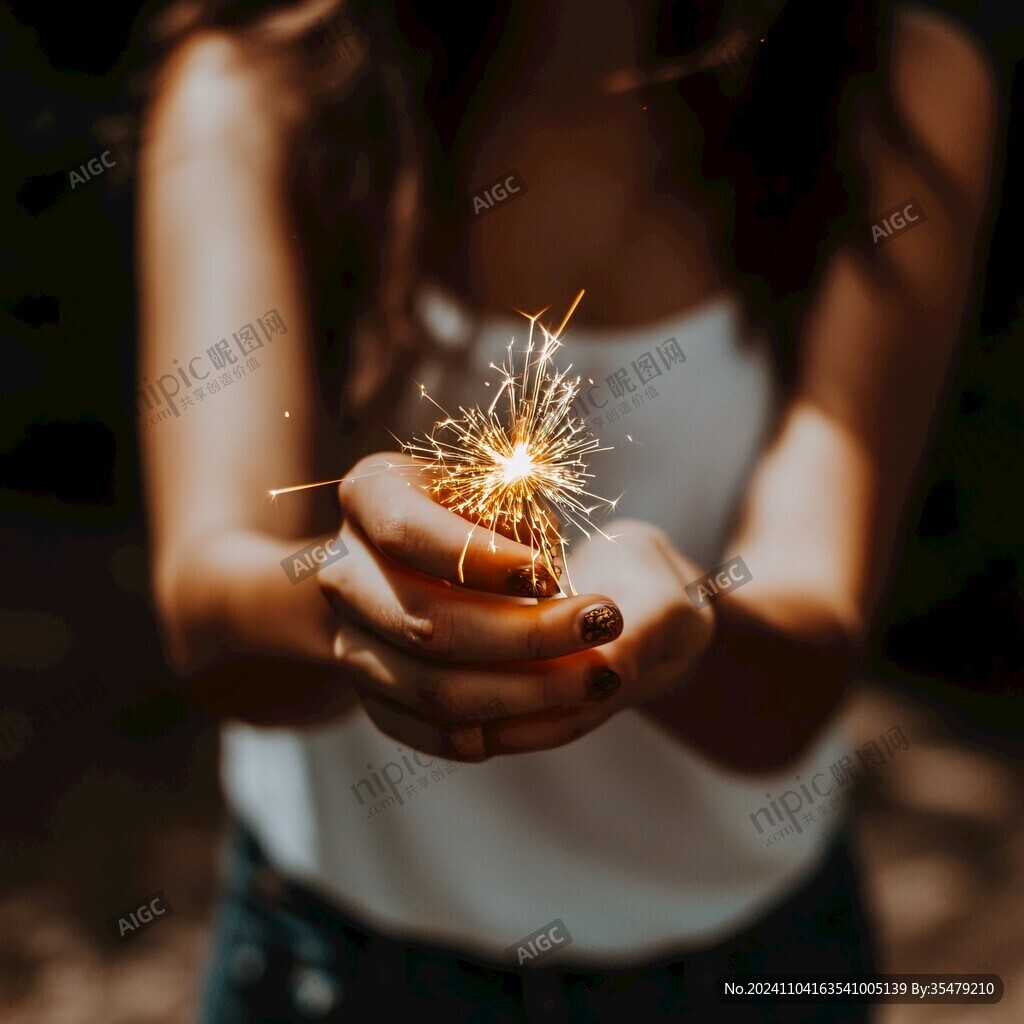 放煙花的少女