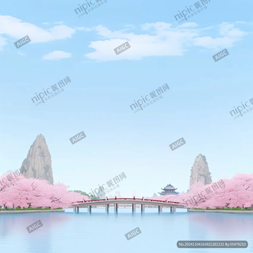 橫店插畫橫店水墨山水