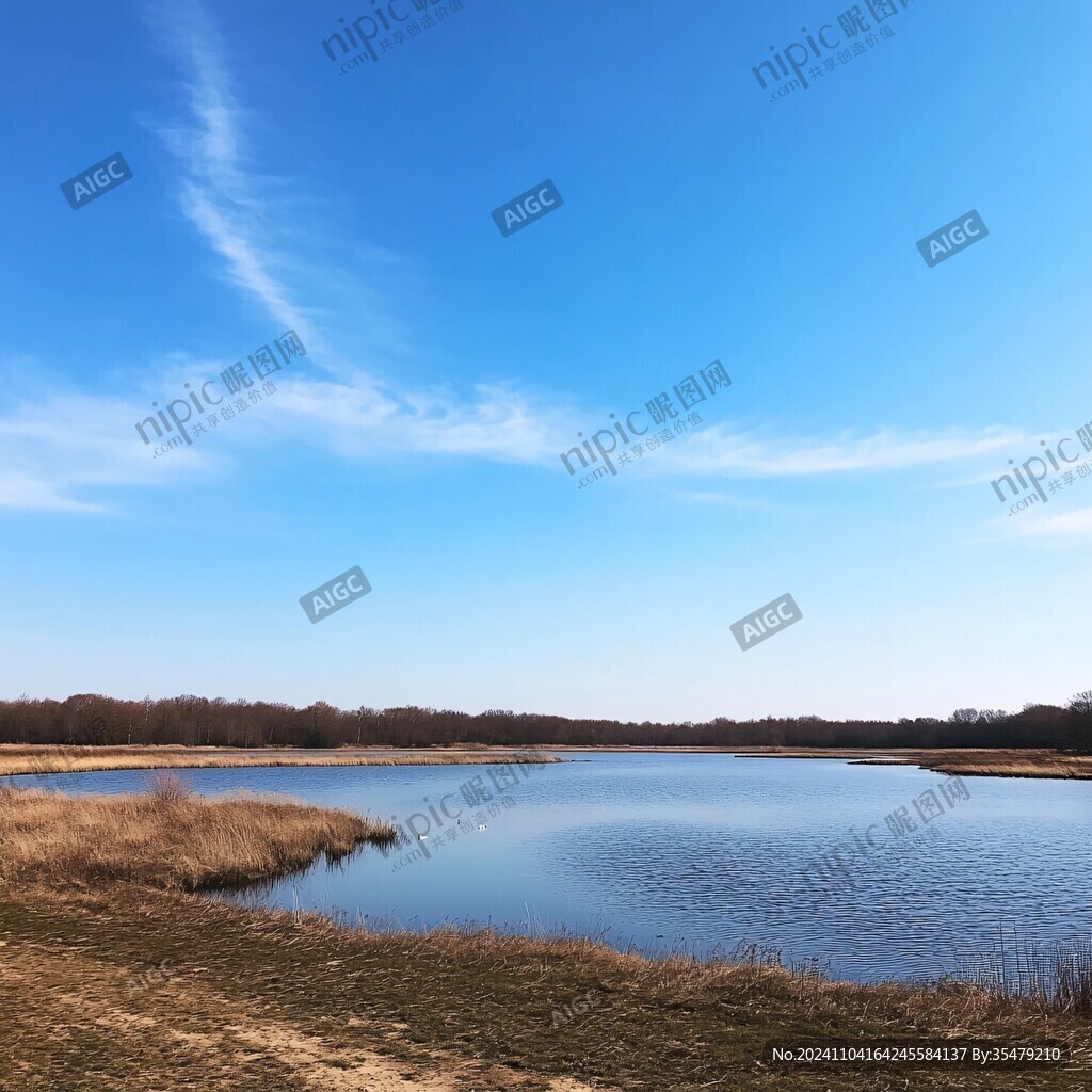 濕地沼澤湖泊藍(lán)天