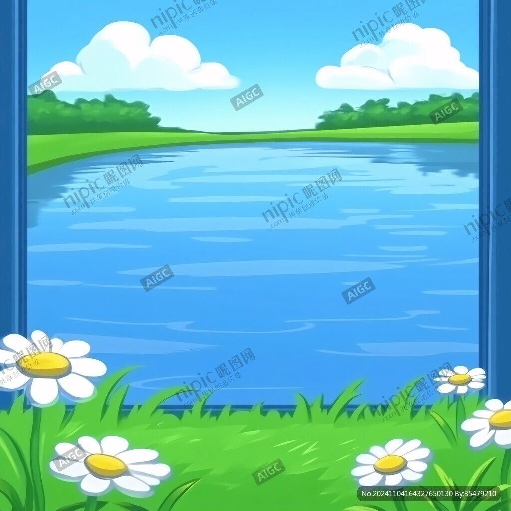 水邊草地河流