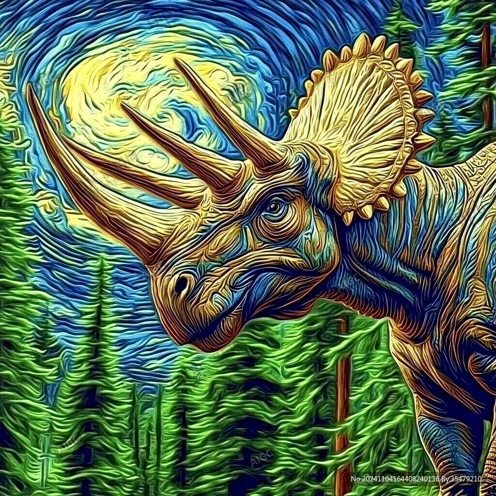 三角龍立體畫
