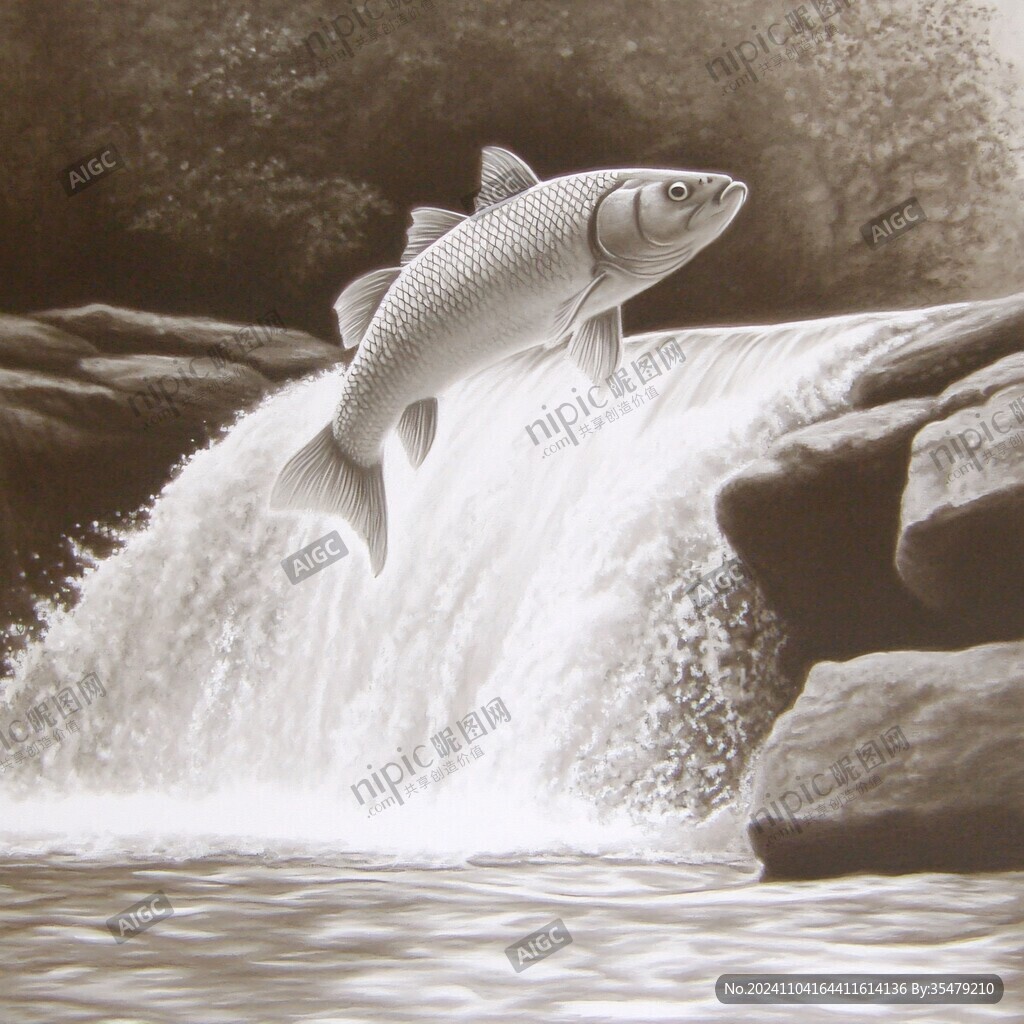 3d立體畫鯉魚
