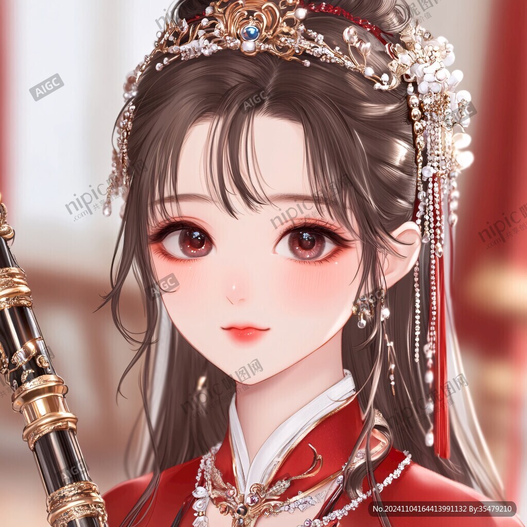 紅衣少女設(shè)計古風(fēng)