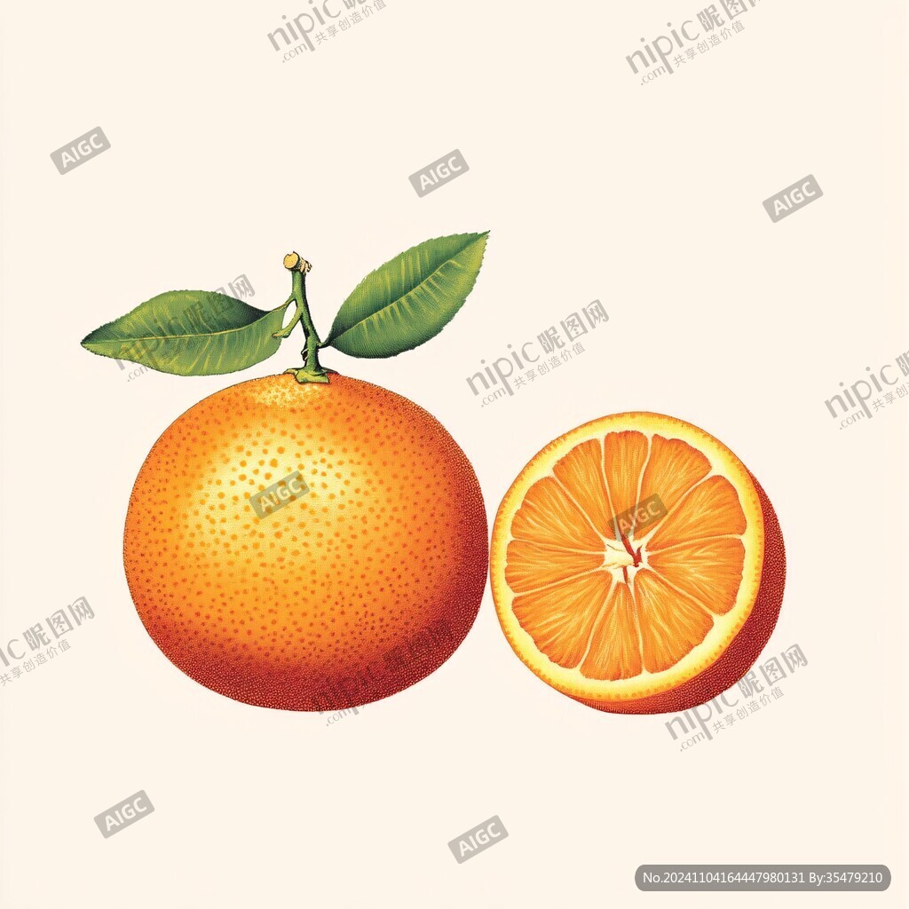黃金葡萄柚插畫