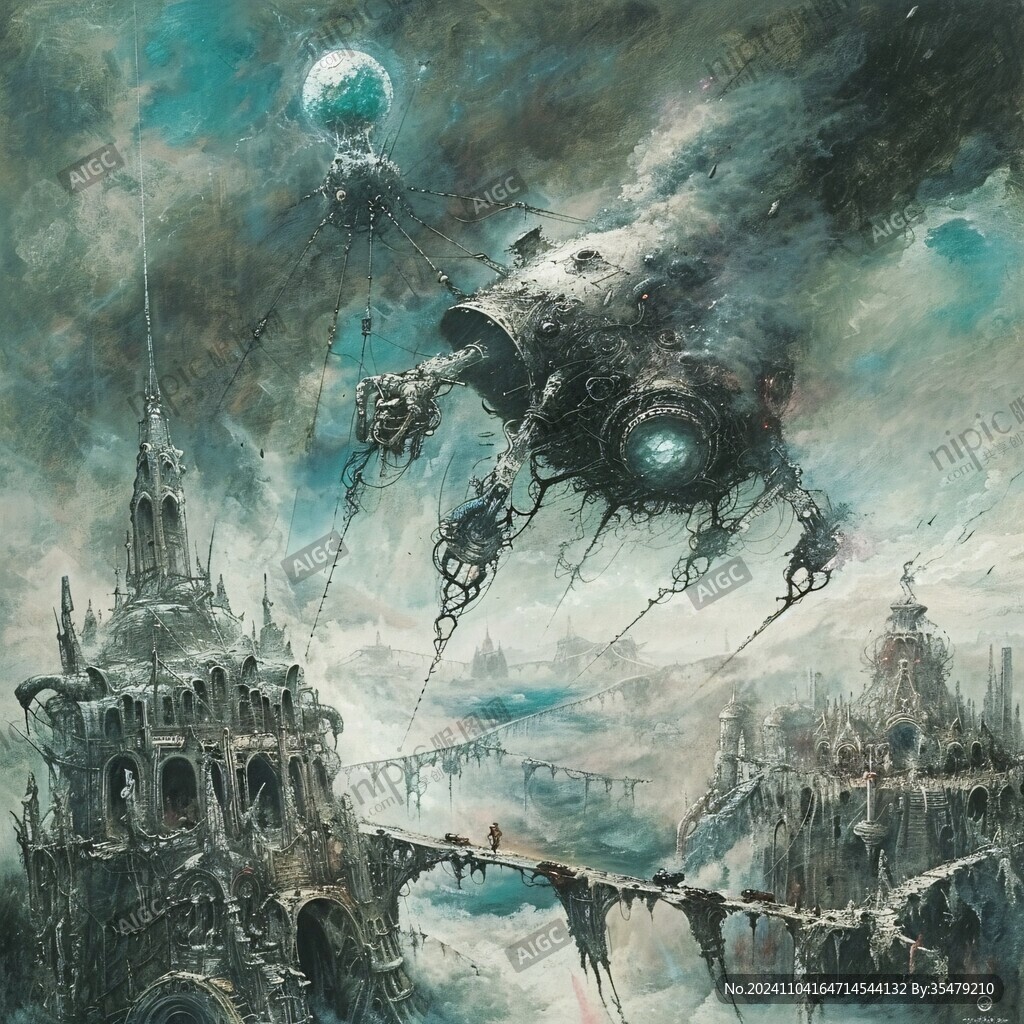 科幻油畫油彩