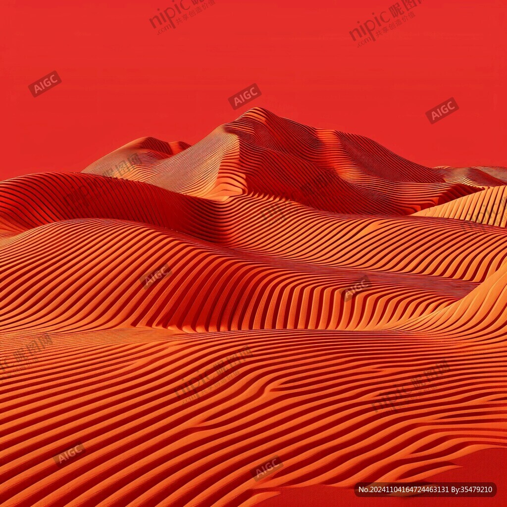 紅色立體場景