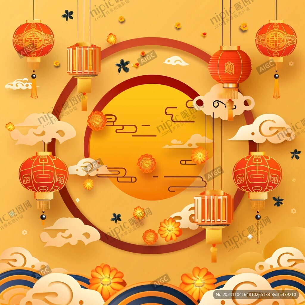 喜慶風插畫