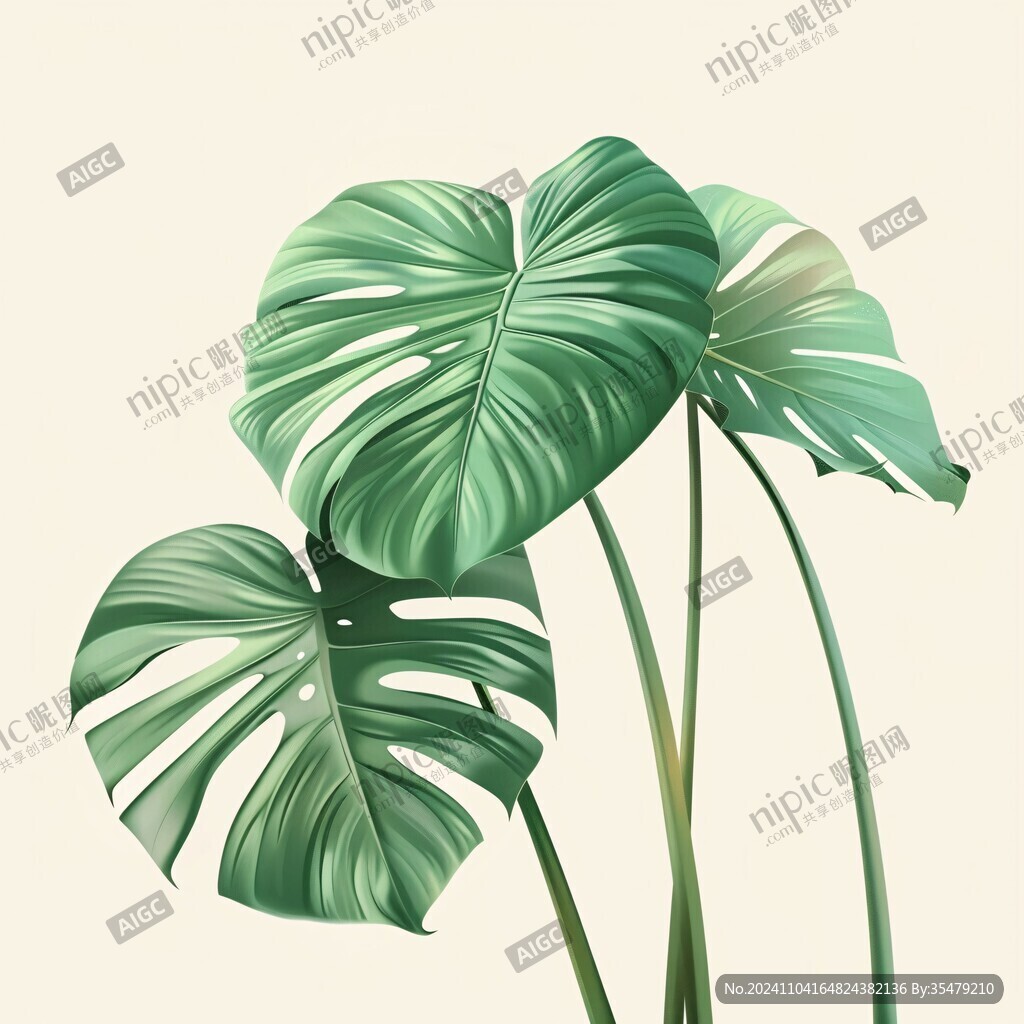龜背竹插畫(huà)