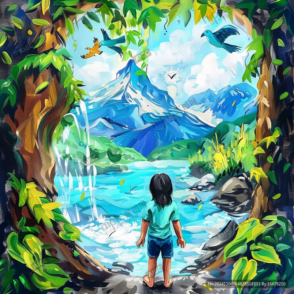 人與自然類插圖