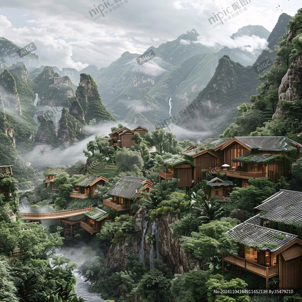山區(qū)建筑效果圖