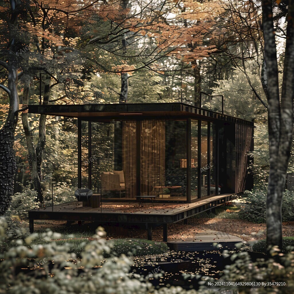 林中透明小屋