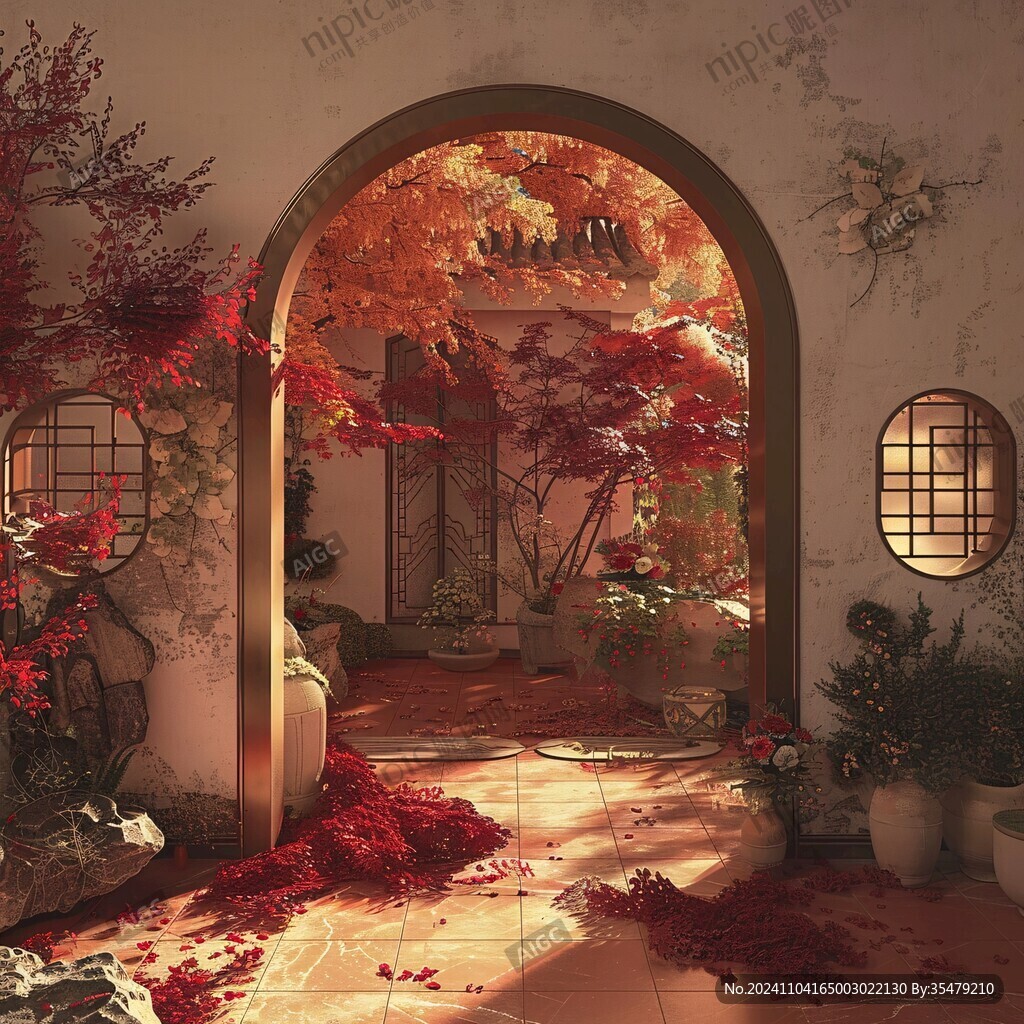 玫瑰紅森系主題場景