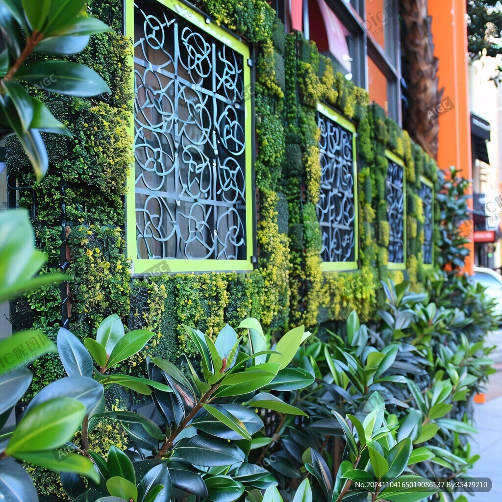 建筑背景綠植墻