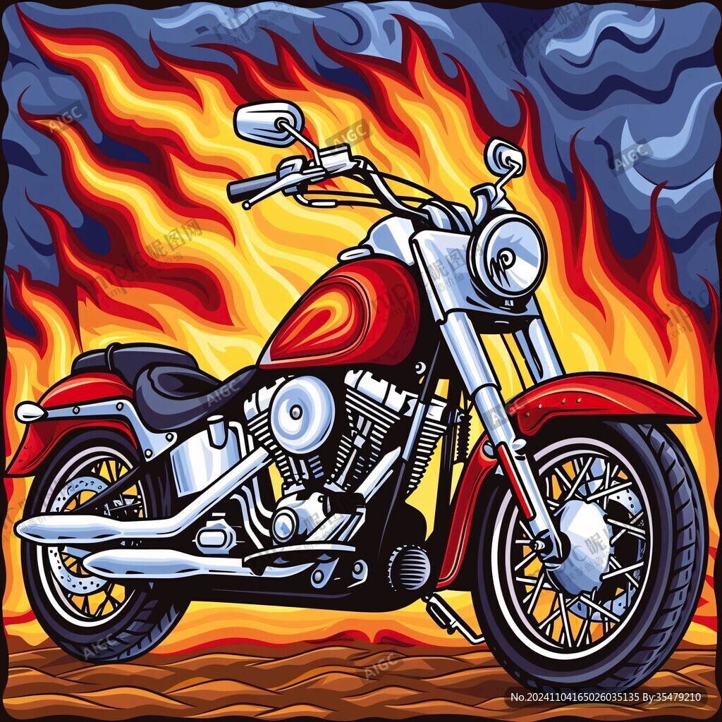 手繪摩托車