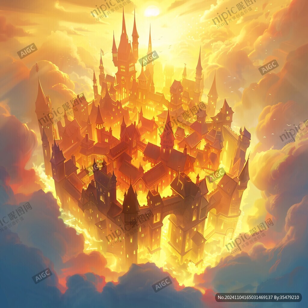夢(mèng)幻城堡插畫