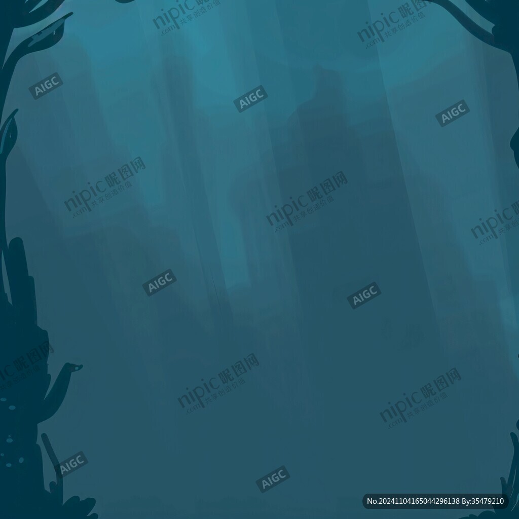 海底抽像插畫
