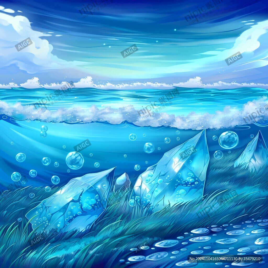 環(huán)境海水插畫