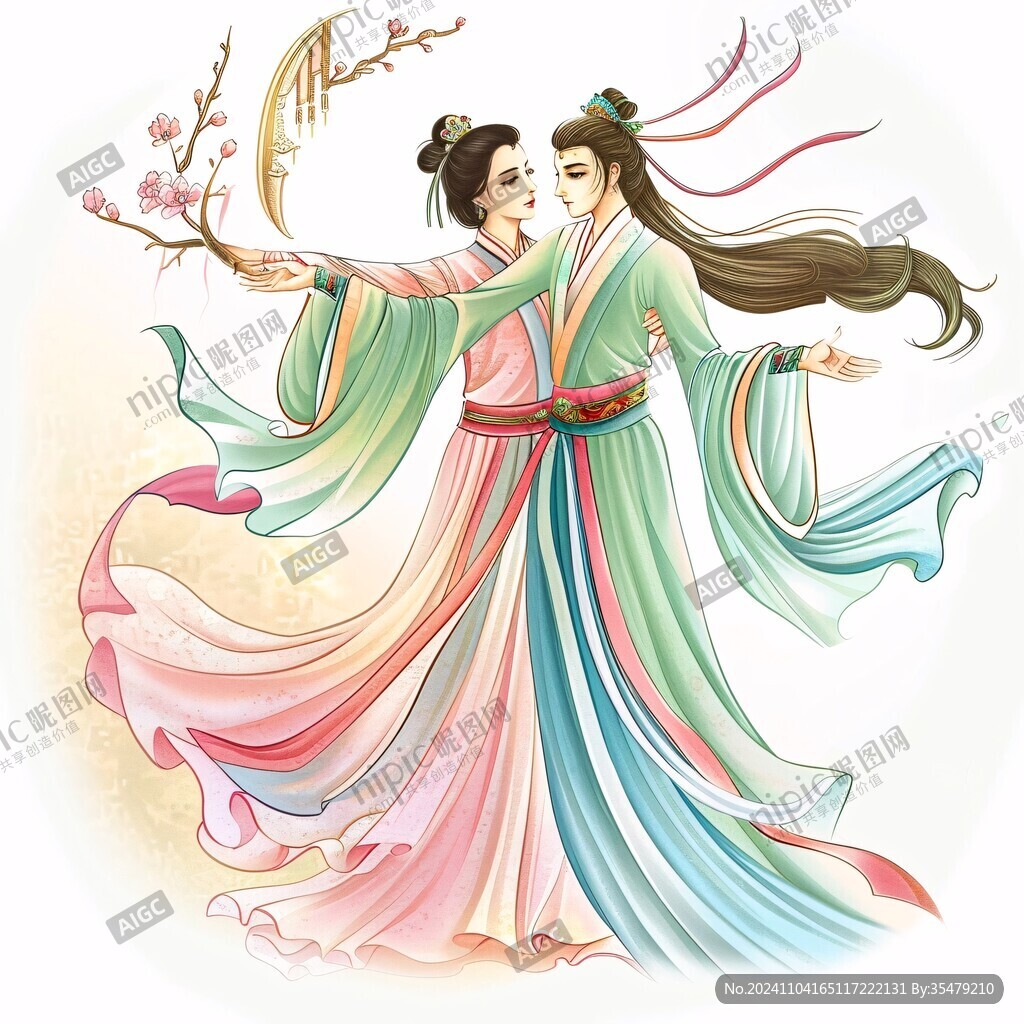 手繪牛郎織女