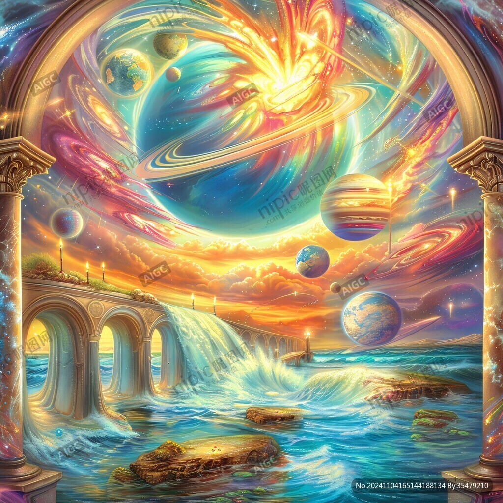 吊頂噴畫宇宙漩渦