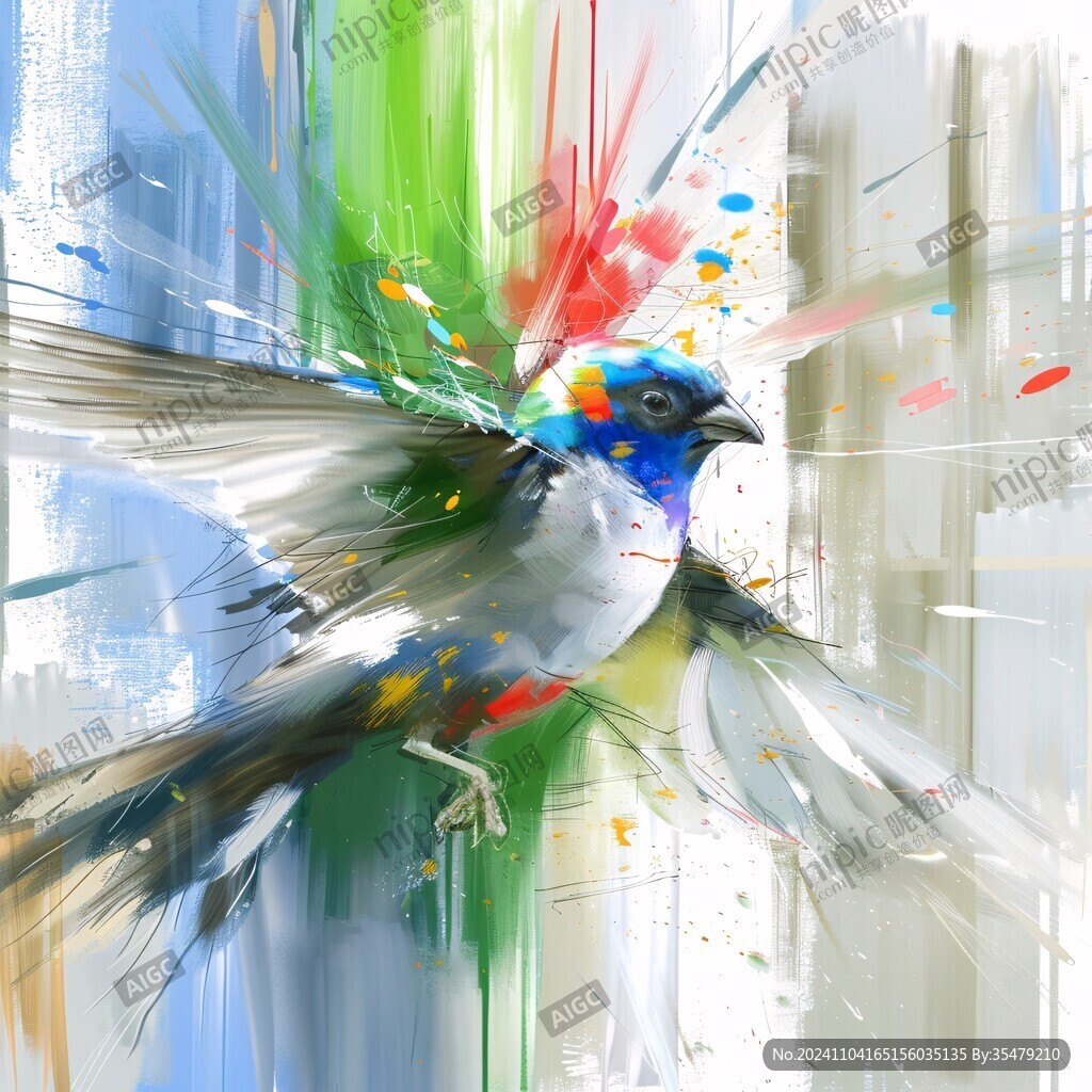 鳥插畫創作
