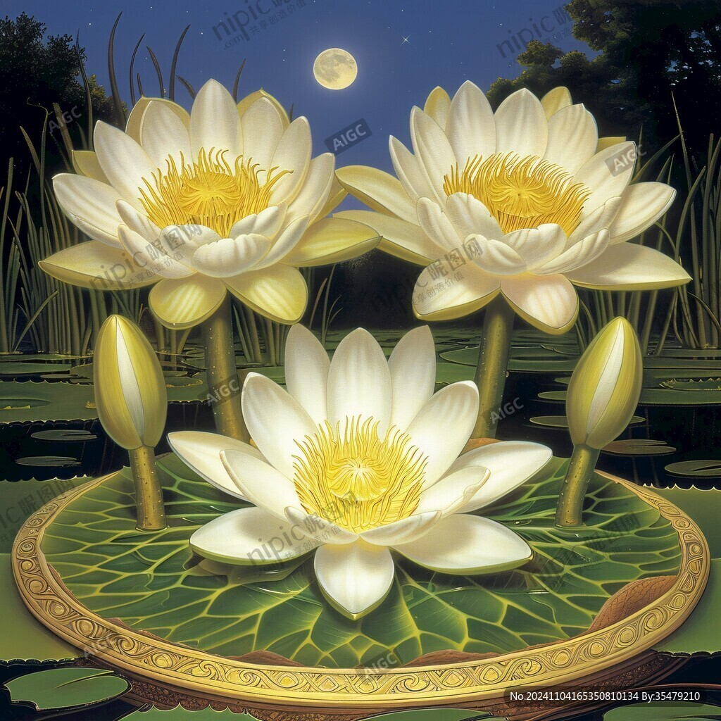 寫實(shí)畫蓮花睡蓮