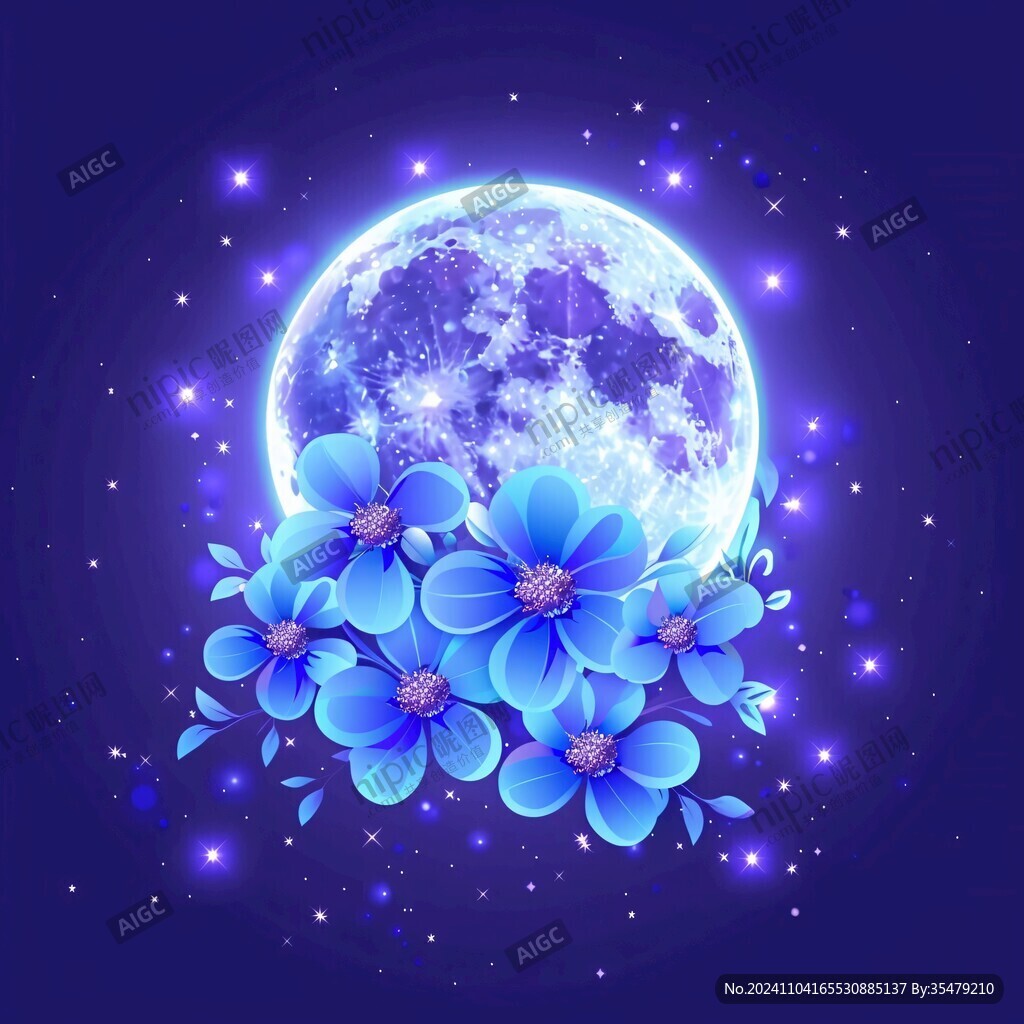 唯美月夜花
