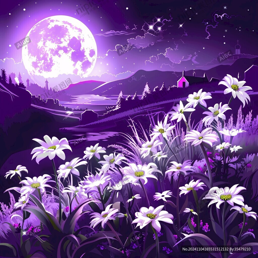 花卉夜景