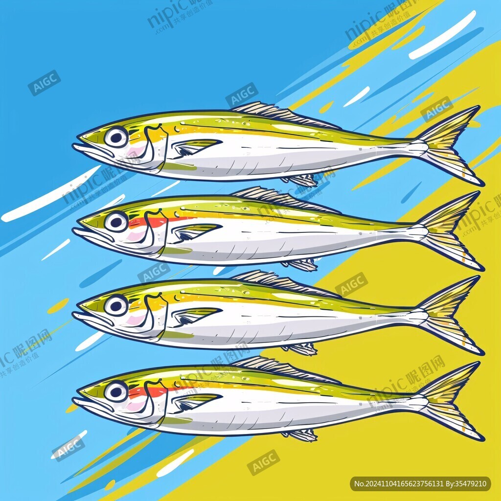 黃河刀魚插畫