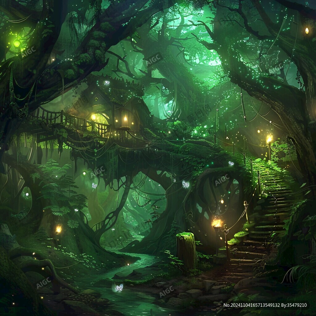 魔法森林插畫(huà)