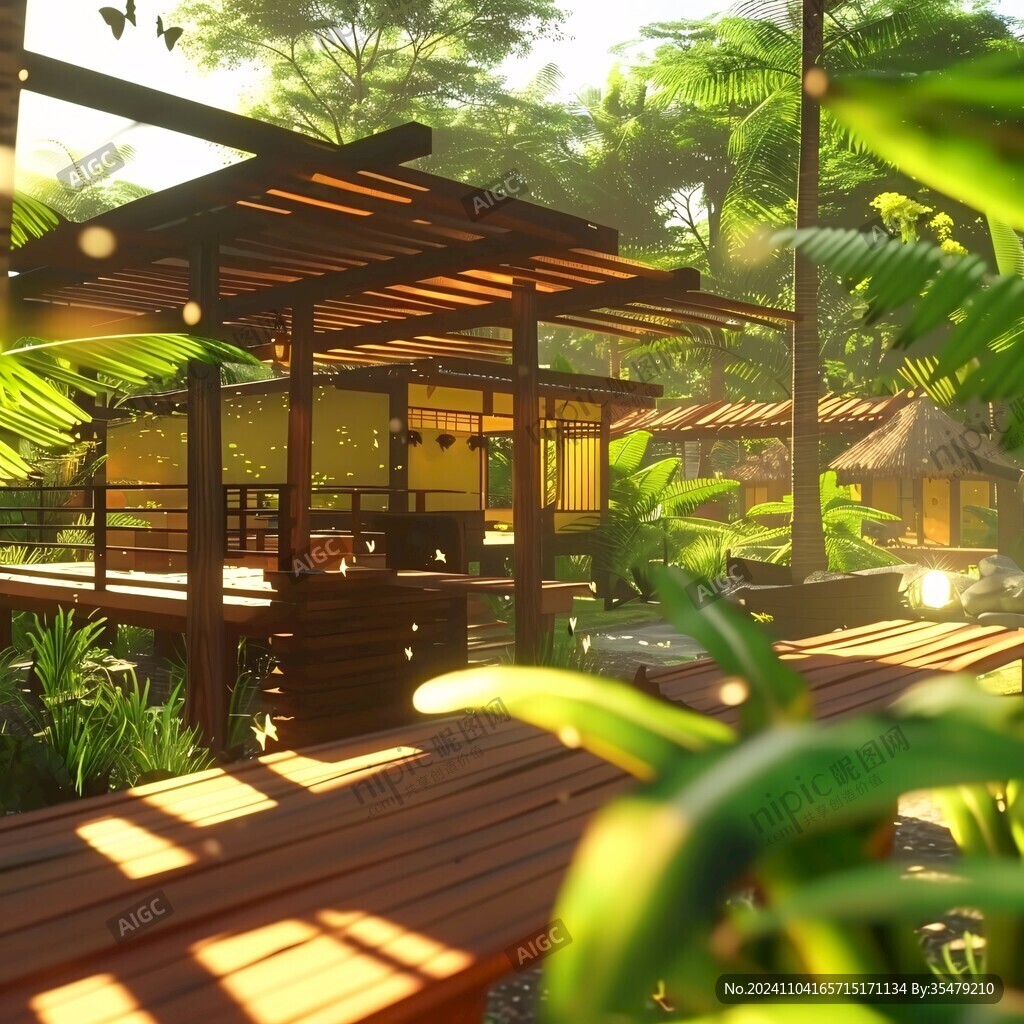 叢林浪漫的小屋