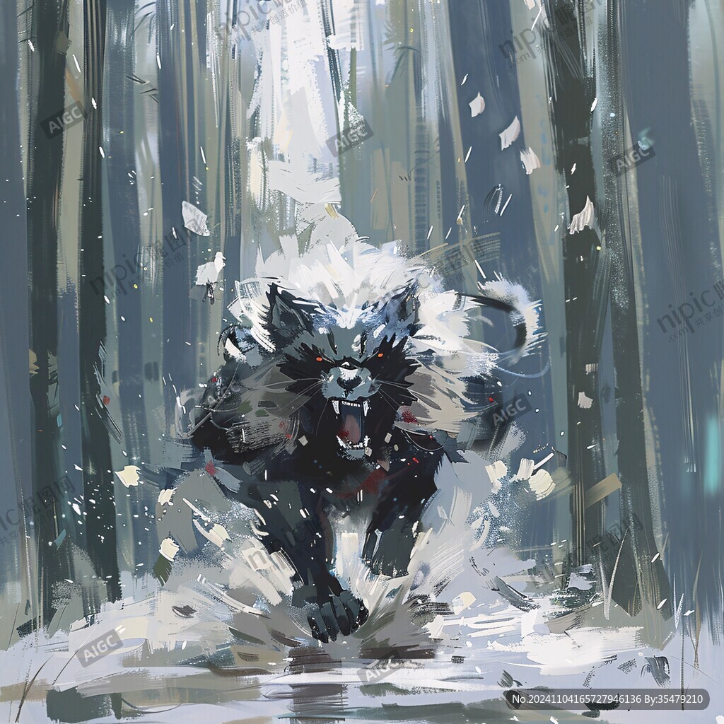 狼插畫