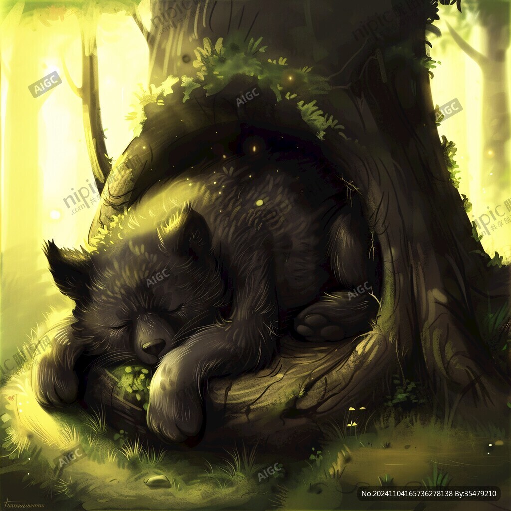 灰色的狼插畫