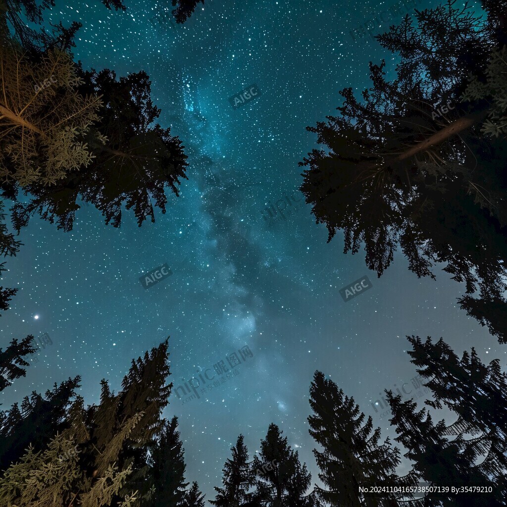樹木星空