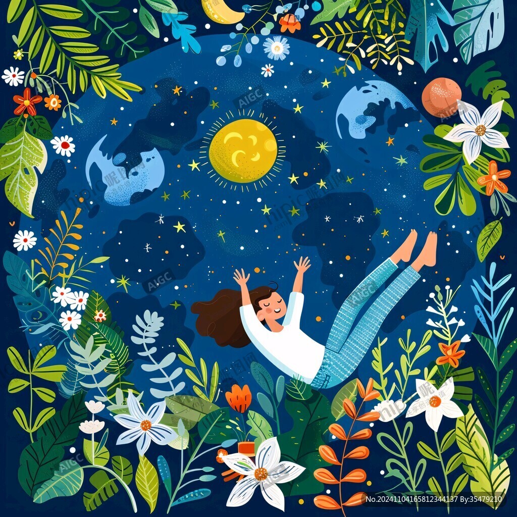 世界睡眠日插畫