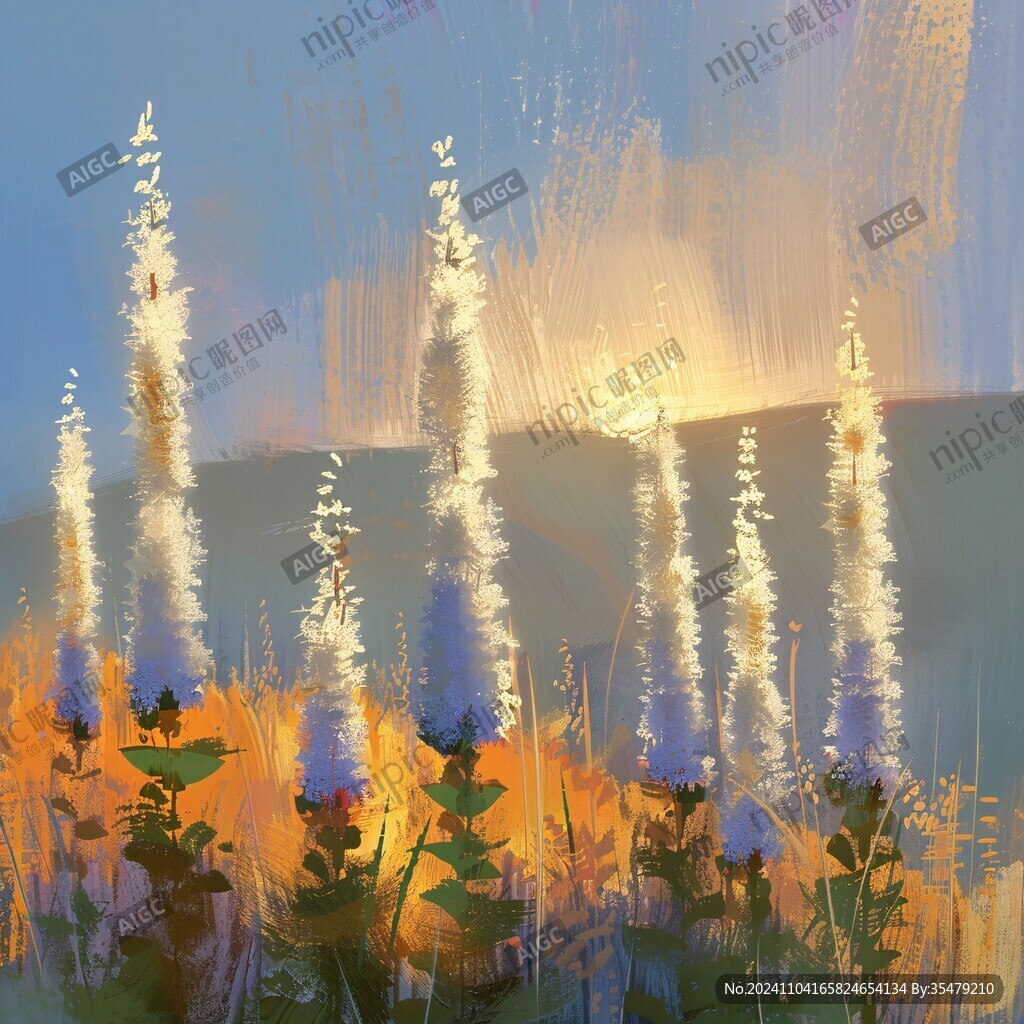蘆花唯美插畫(huà)