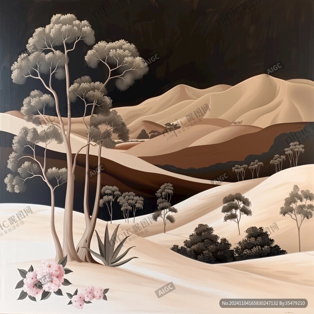 沙漠風(fēng)景插畫